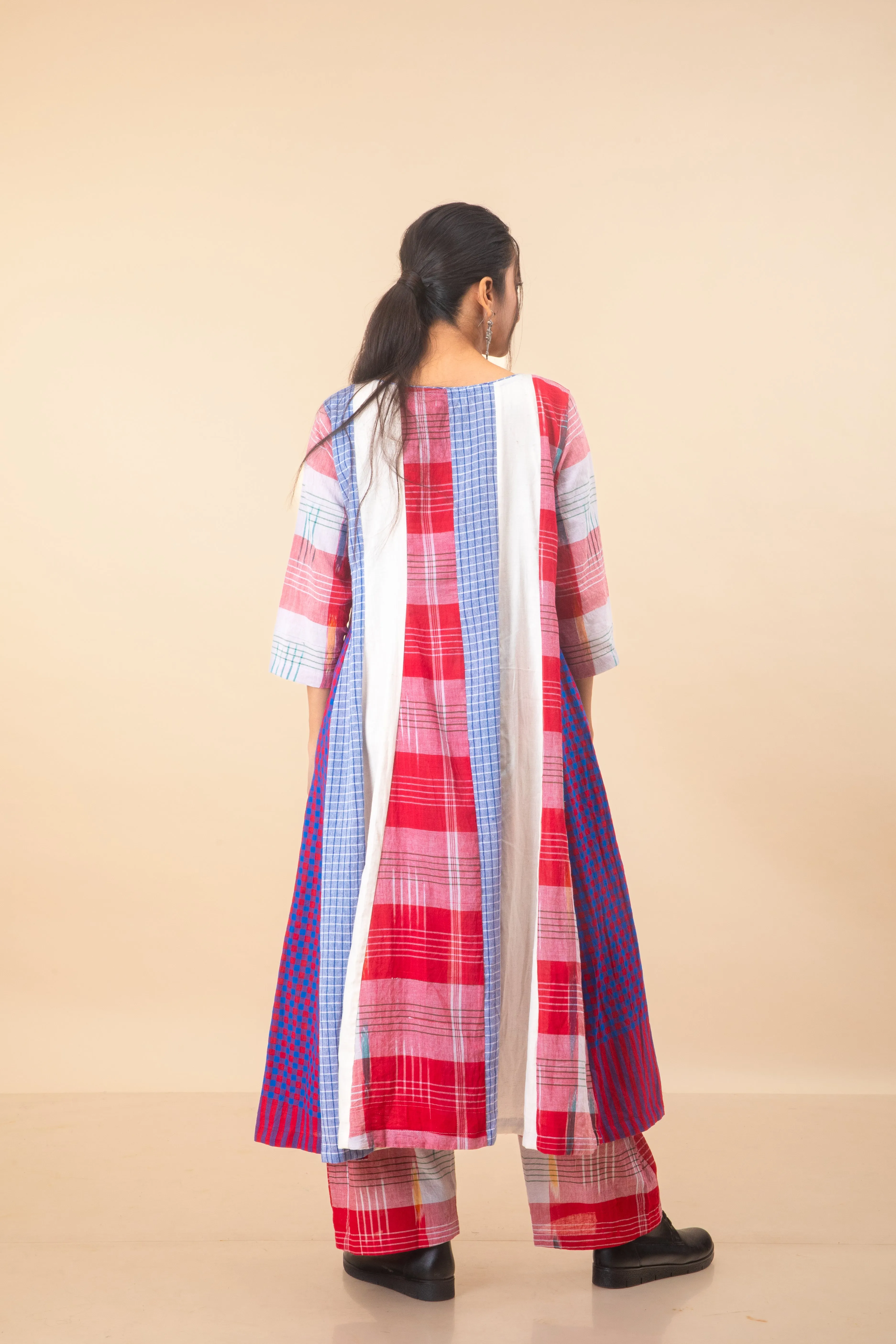 16 Panelled Twirly Red Dress (Set)   Palazzo
