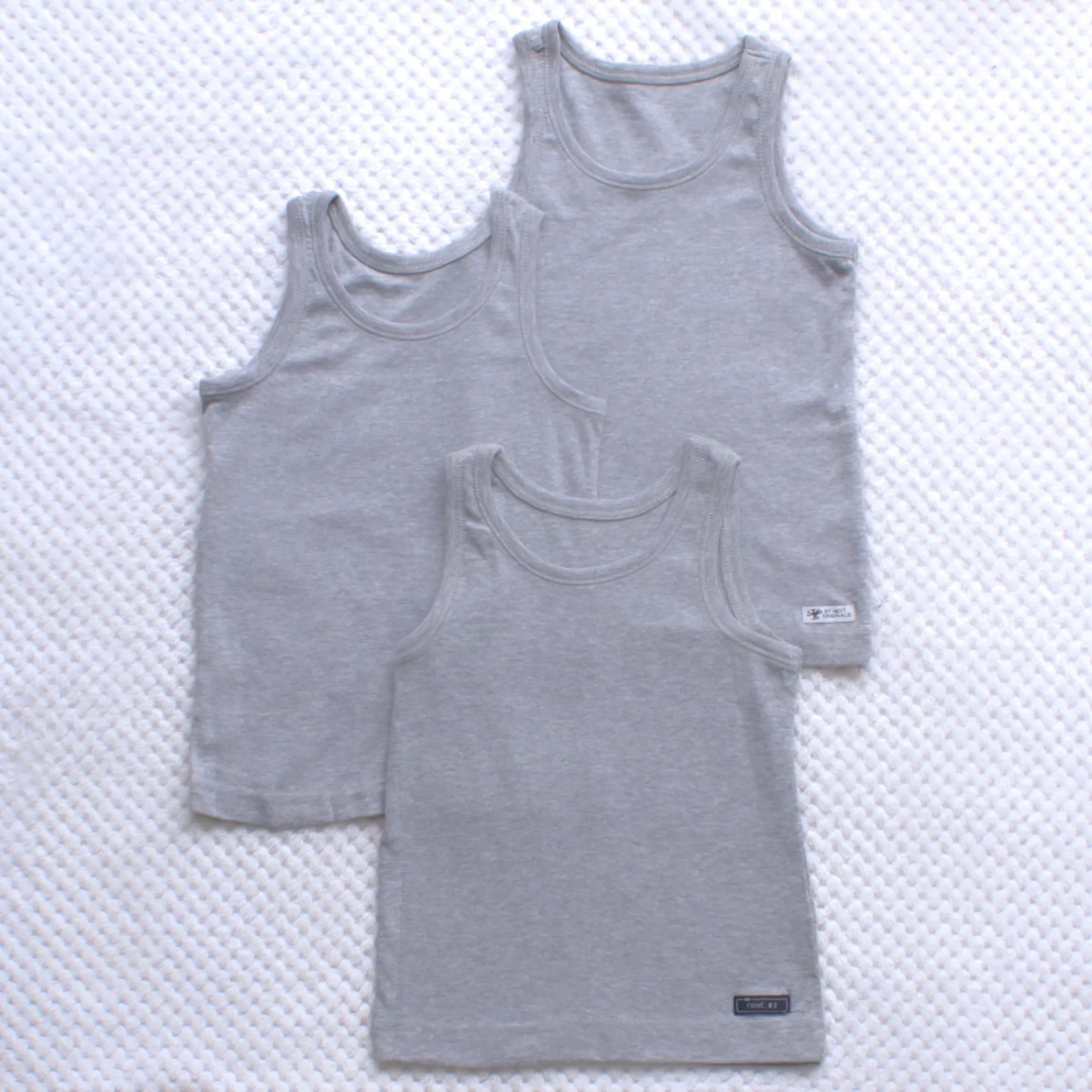 3 Pack grey vests 18-24m only