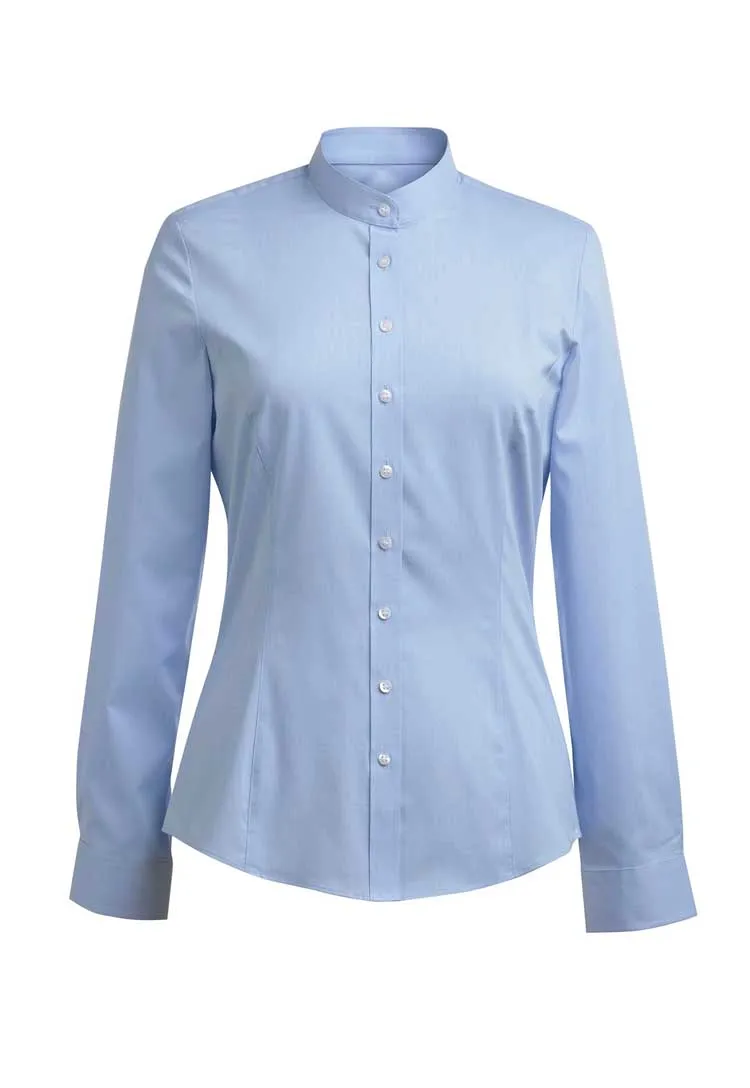 Amelia Semi-Fitted Grandad Collar Blouse 2403