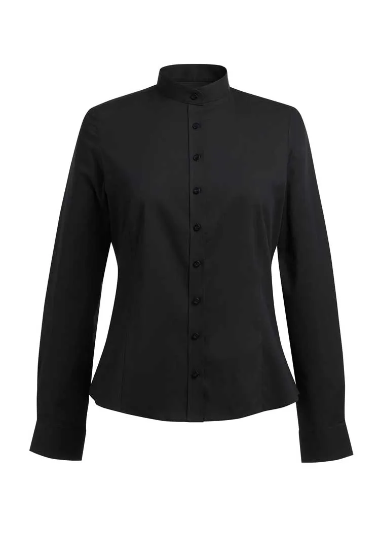 Amelia Semi-Fitted Grandad Collar Blouse 2403