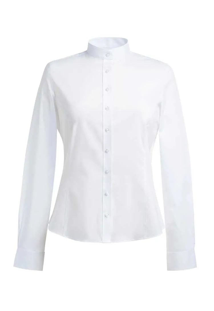 Amelia Semi-Fitted Grandad Collar Blouse 2403