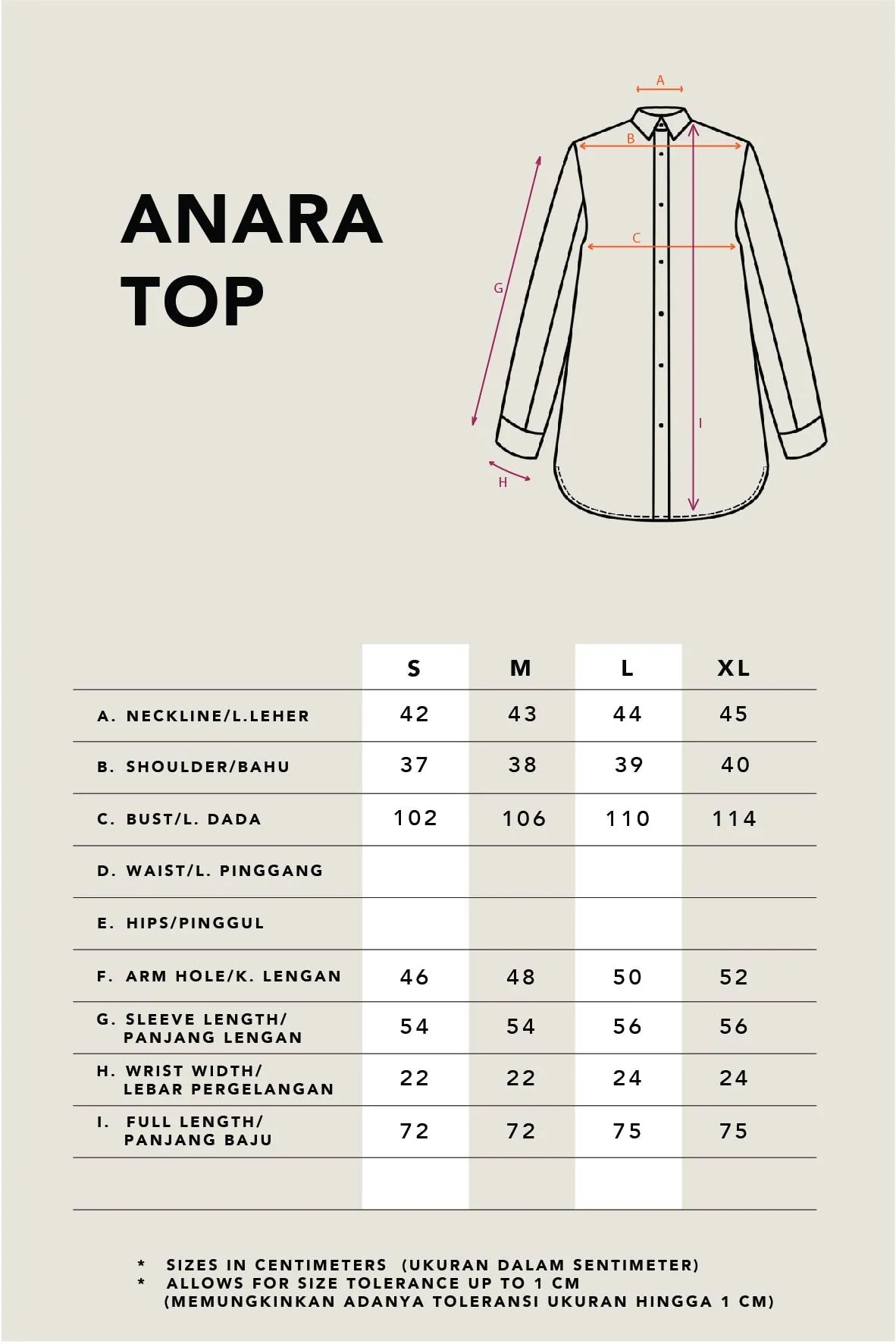ANARA TOP PLAIN CHOCO