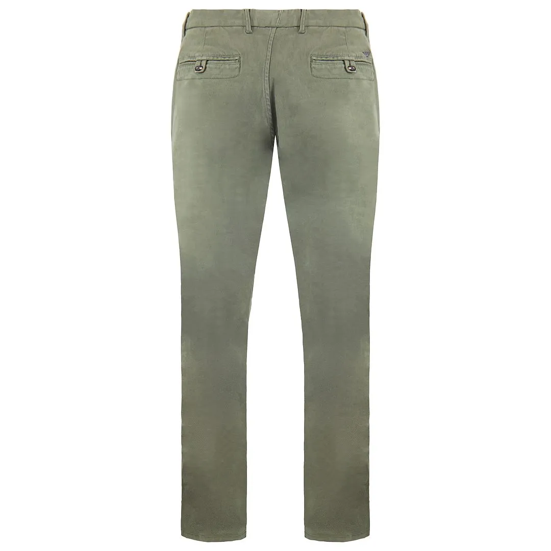 Armani Jeans Regular Wait Mens Green Chinos
