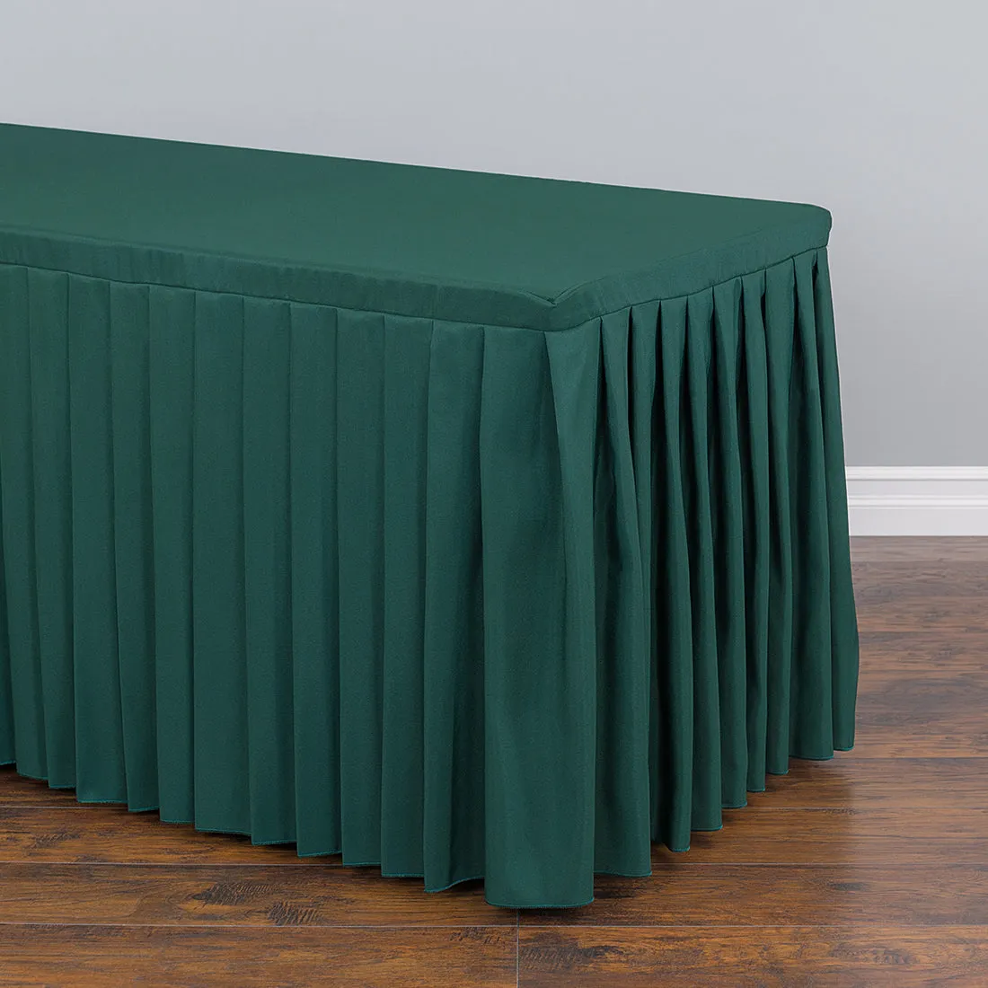 Bargain 4 ft. Fitted Table Skirt Hunter Green
