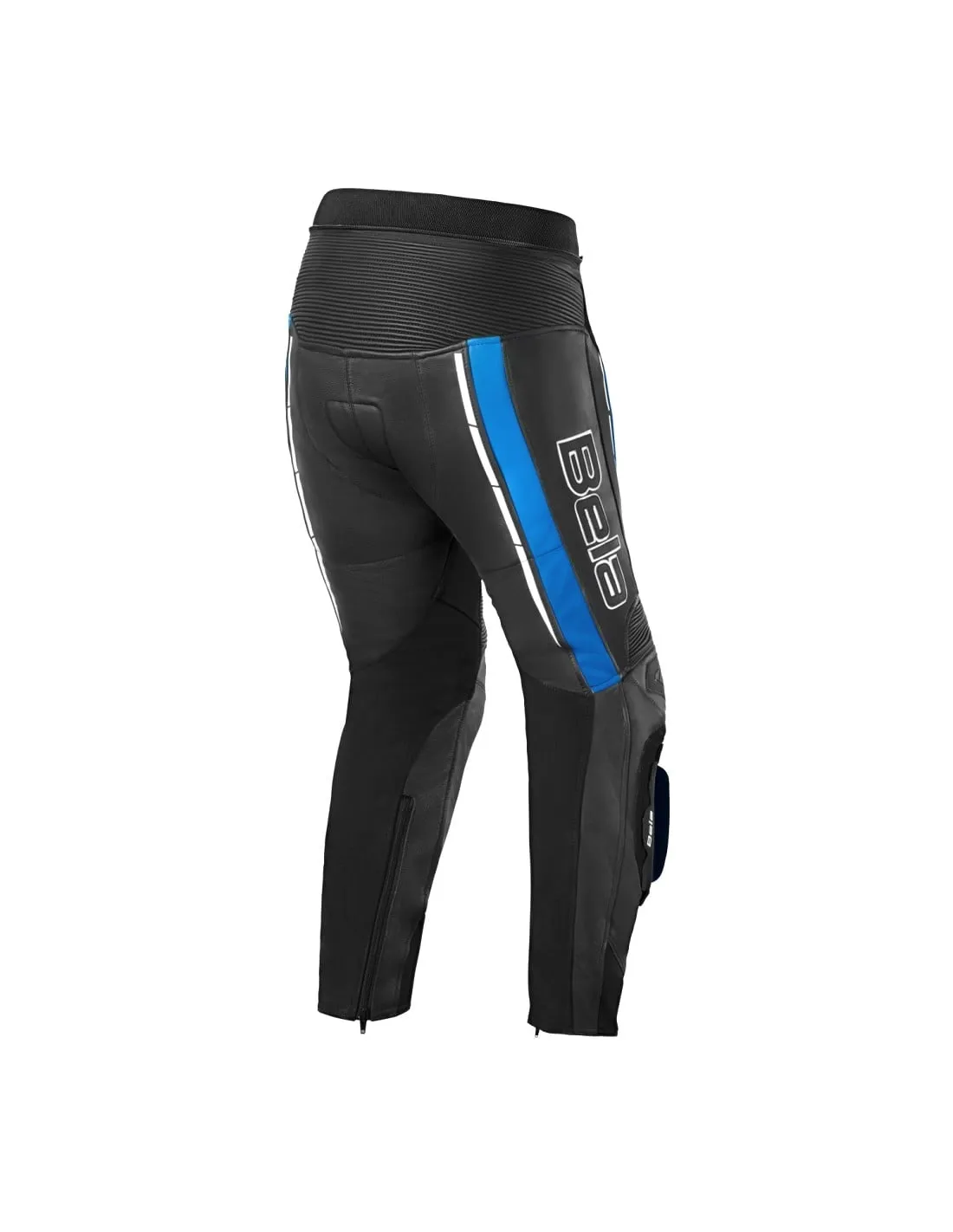 Bela Rocket Motorcycle Mix Kangaroo Leather Ladies Pants for 2PC (Black/Blue)