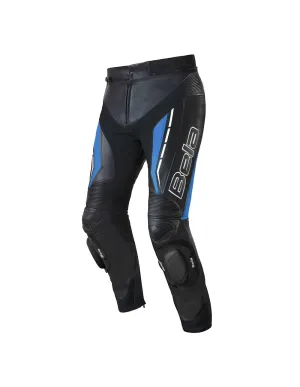 Bela Rocket Motorcycle Mix Kangaroo Leather Ladies Pants for 2PC (Black/Blue)