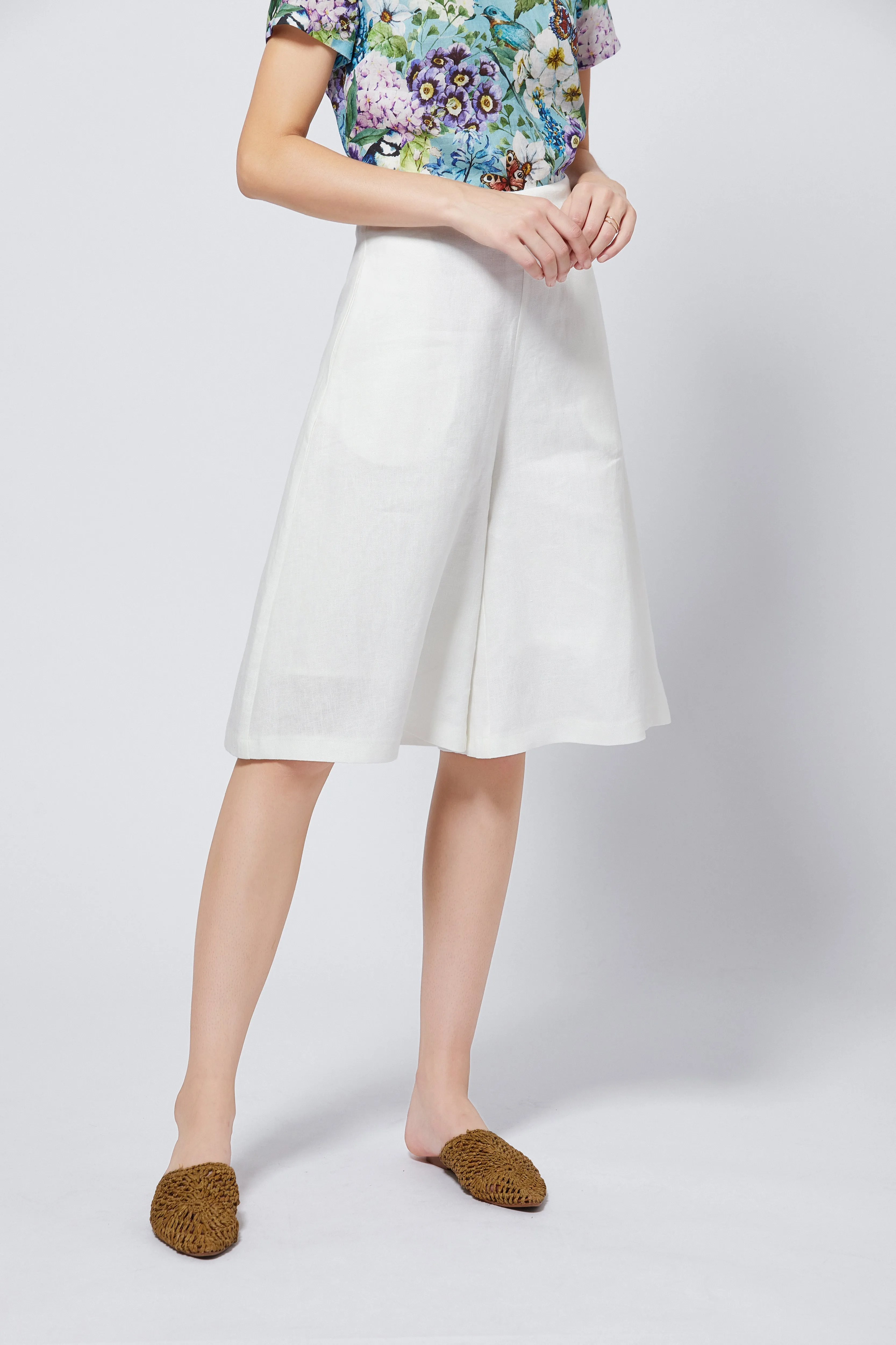 Blanc Wide leg Culottes