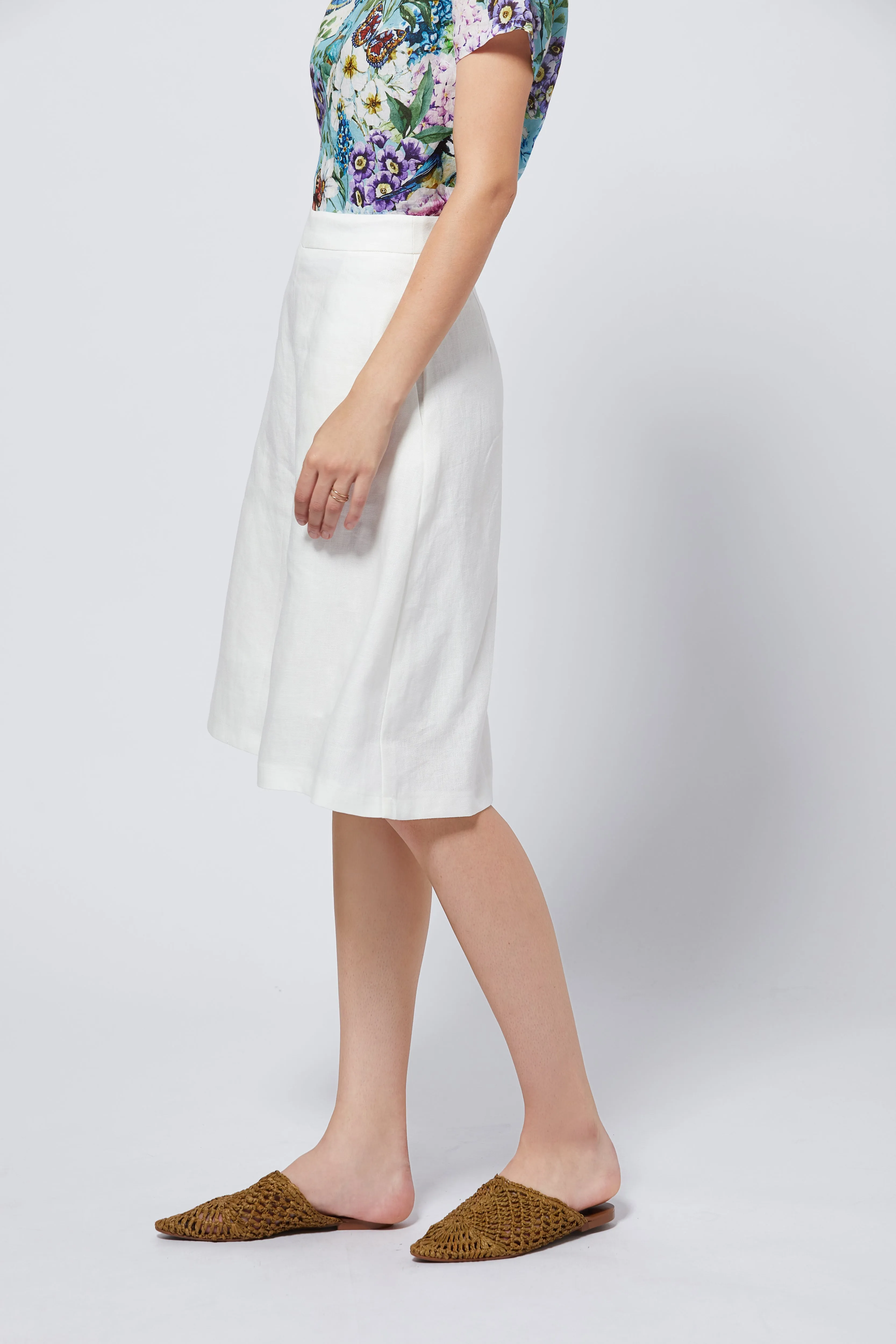 Blanc Wide leg Culottes
