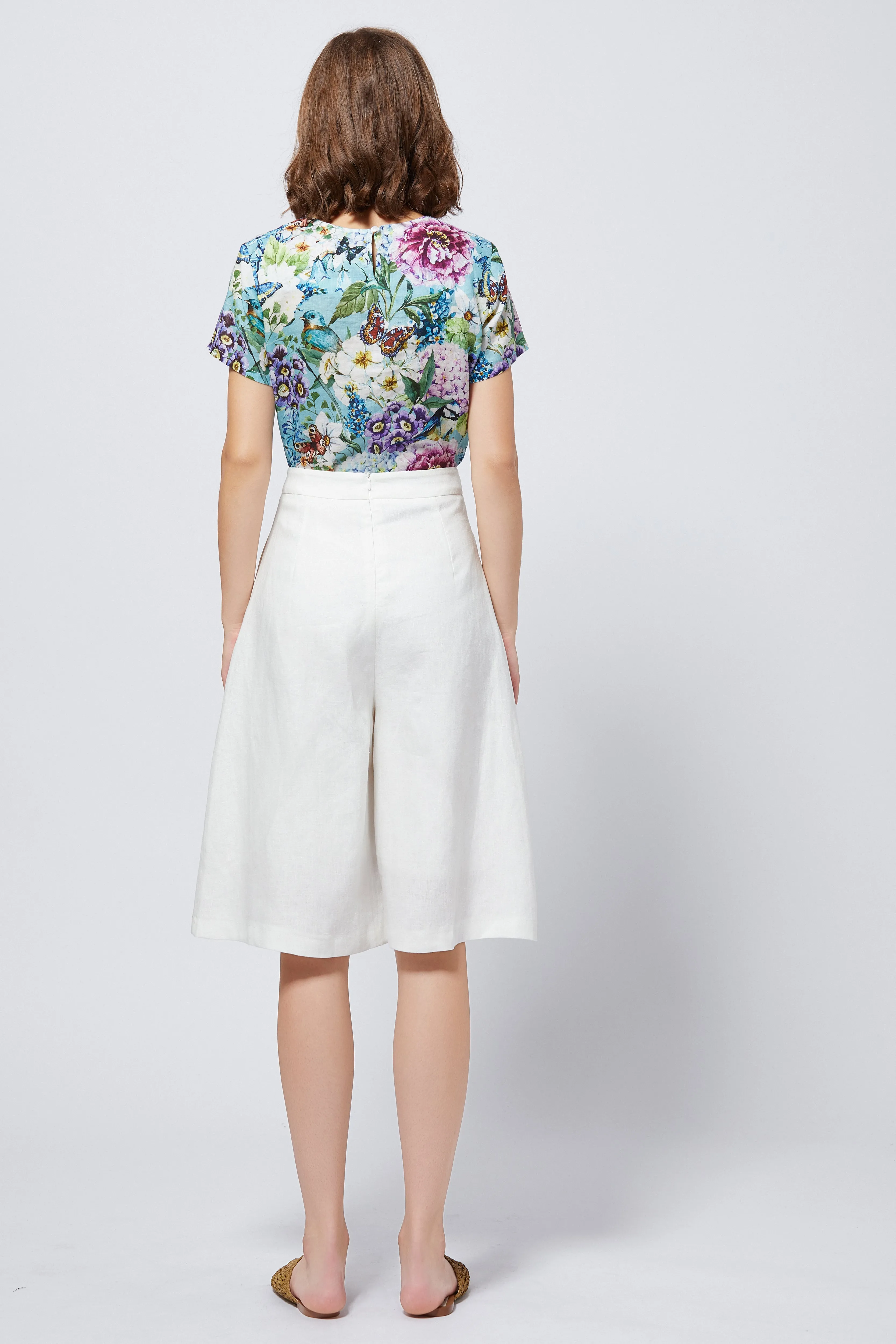 Blanc Wide leg Culottes