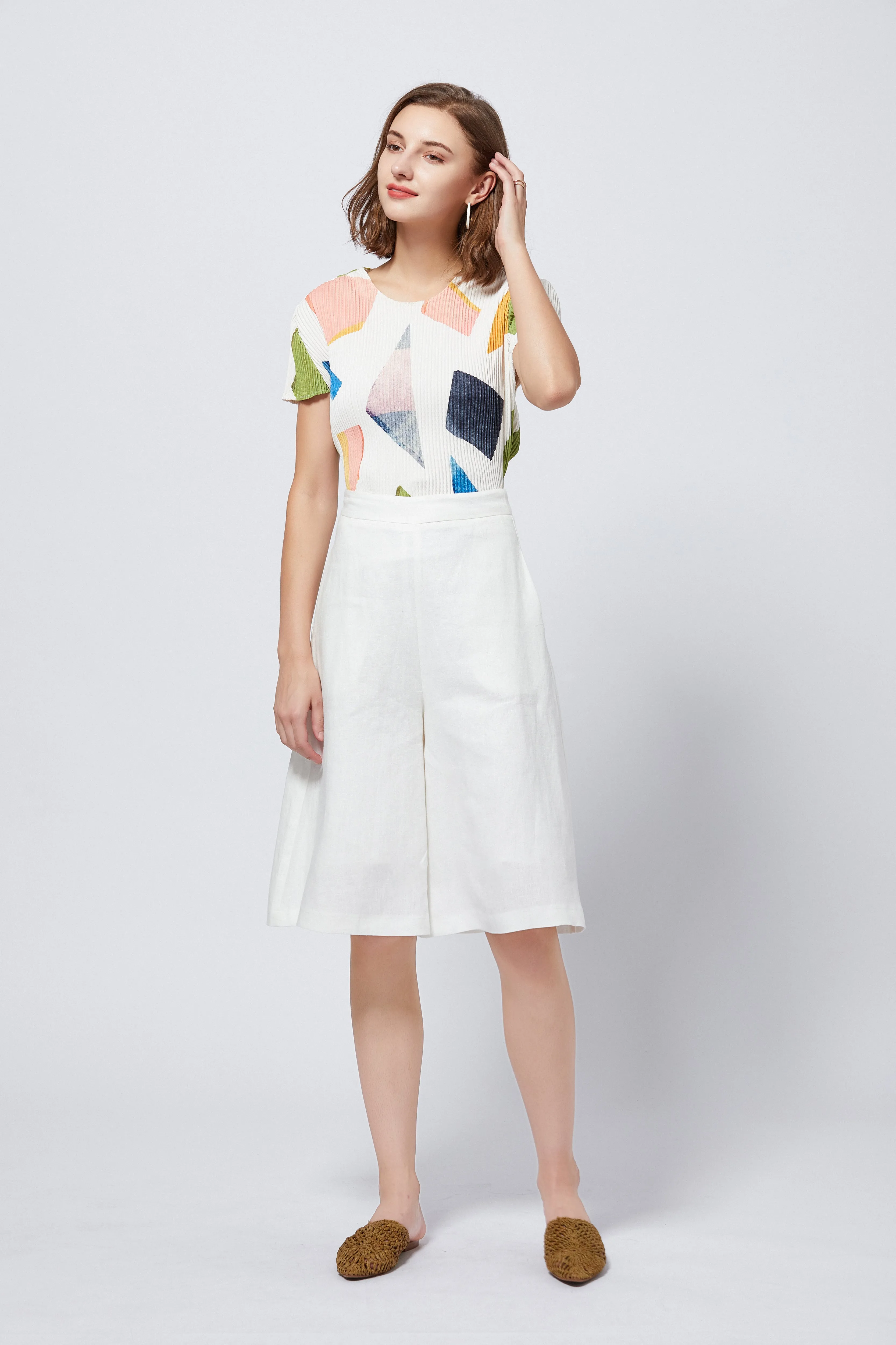 Blanc Wide leg Culottes