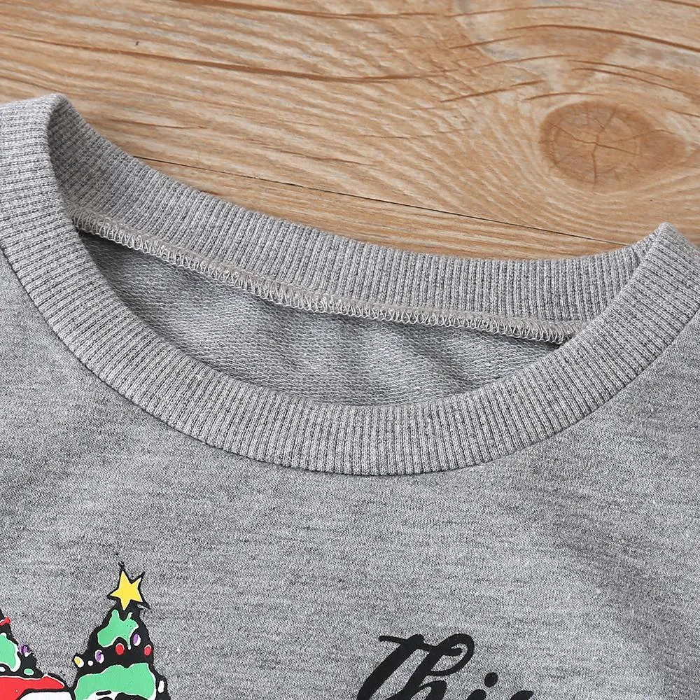 Boys Long Sleeve This Is My Santa Claus Cartoon Car Printed Tops Boy Clothes Wholesale