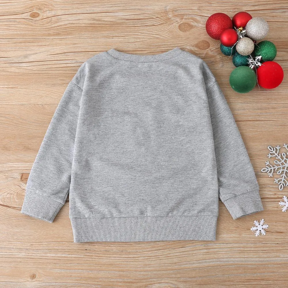 Boys Long Sleeve This Is My Santa Claus Cartoon Car Printed Tops Boy Clothes Wholesale