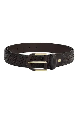 Brown Mat Embossed Men's Belt