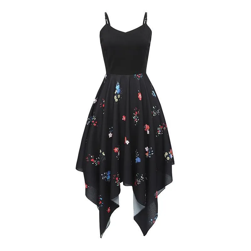 Cami Top Printed High Low Dress