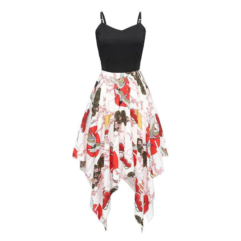 Cami Top Printed High Low Dress