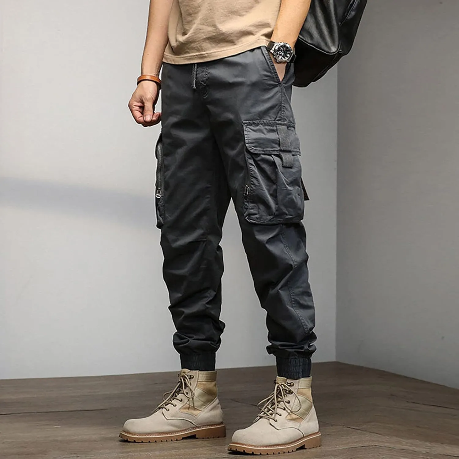 Cargo Sweatpants for Men Big and Tall Mens Tactical Work Pants Sweatpants for Workout Running Training Pants Athletic