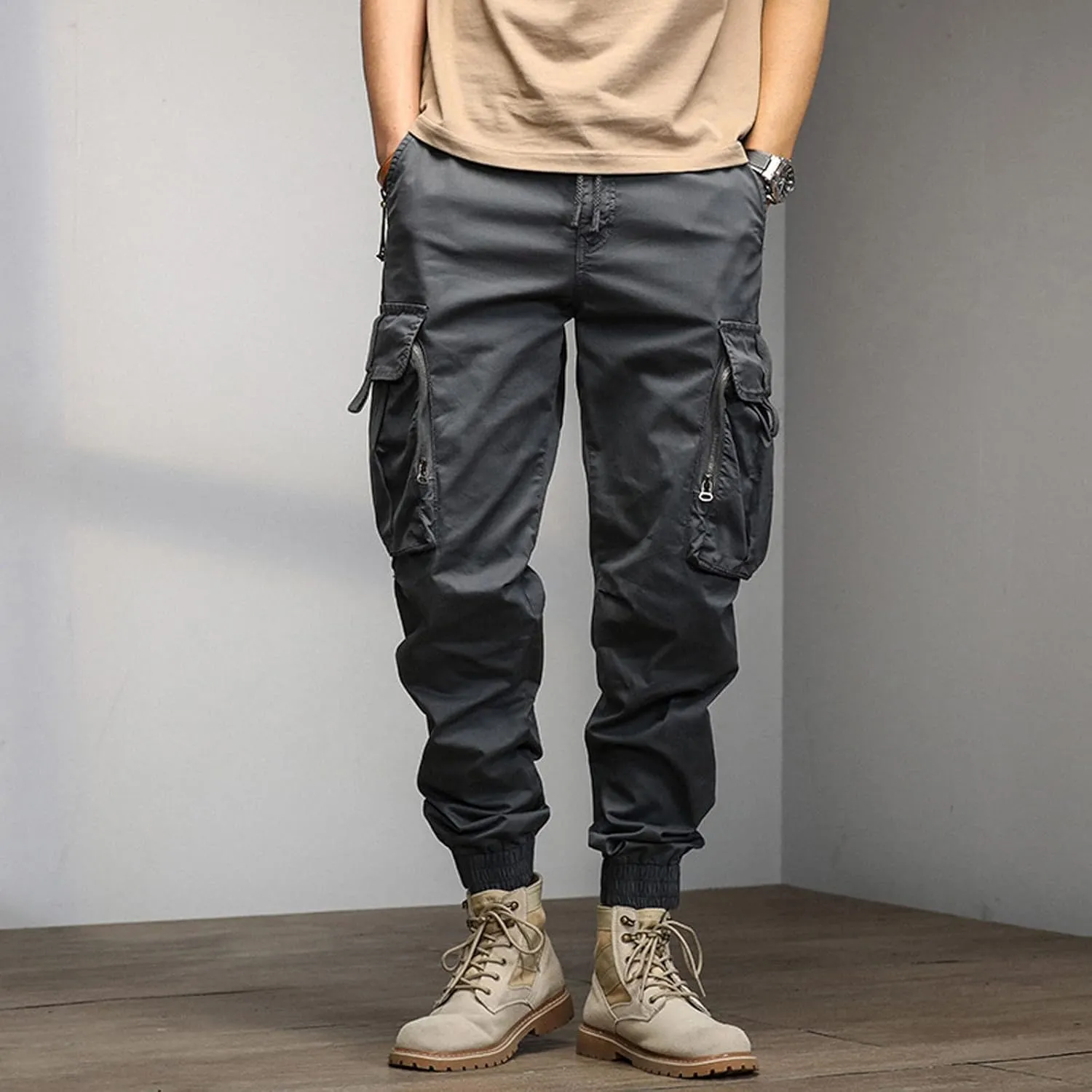 Cargo Sweatpants for Men Big and Tall Mens Tactical Work Pants Sweatpants for Workout Running Training Pants Athletic