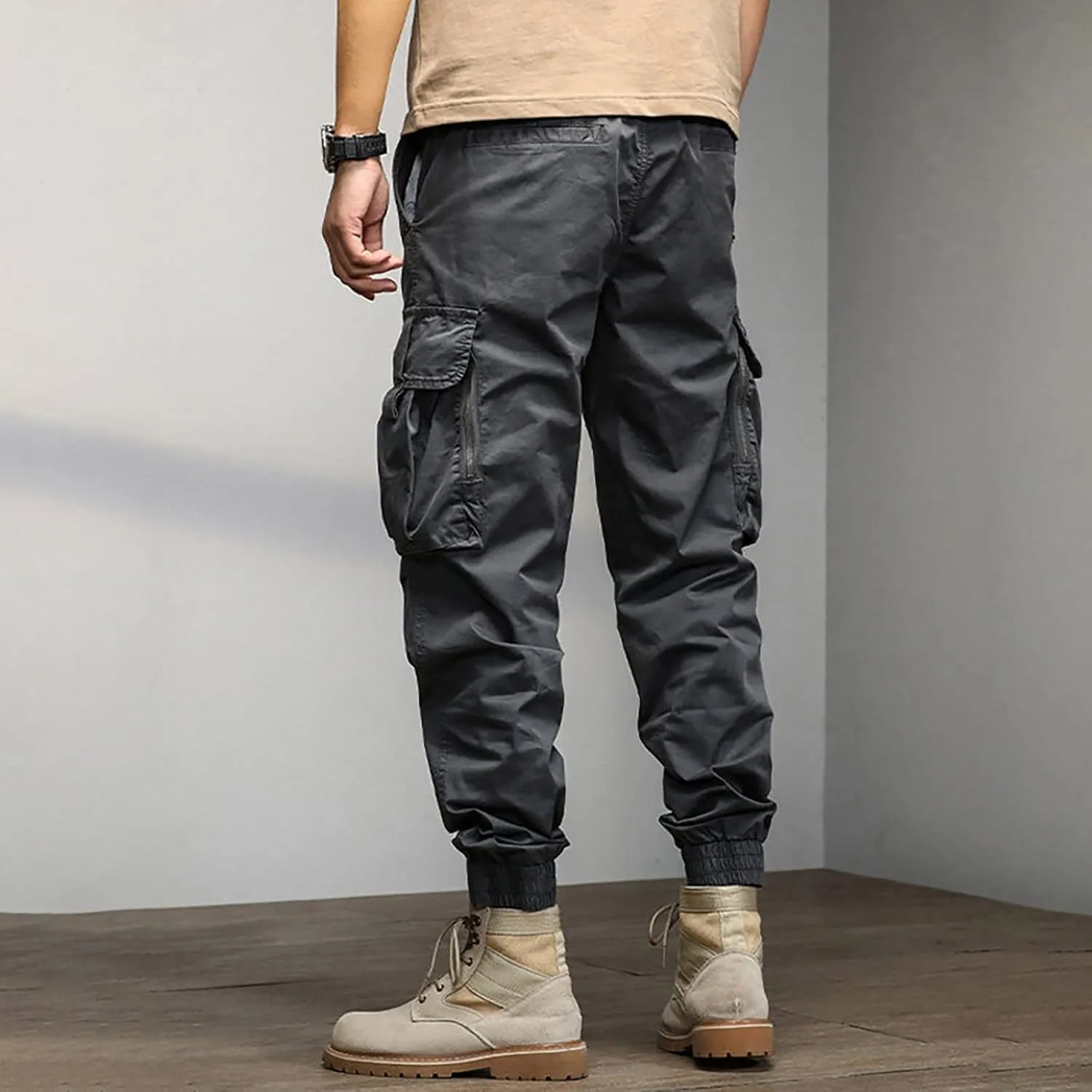 Cargo Sweatpants for Men Big and Tall Mens Tactical Work Pants Sweatpants for Workout Running Training Pants Athletic