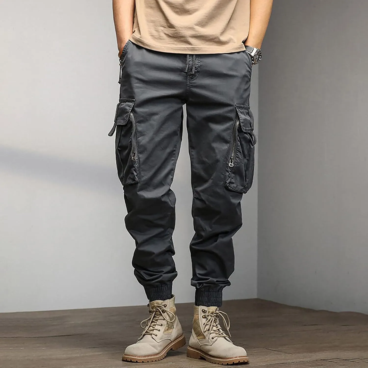 Cargo Sweatpants for Men Big and Tall Mens Tactical Work Pants Sweatpants for Workout Running Training Pants Athletic