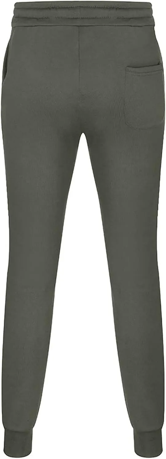 Cargo Sweatpants for Men Drawstring Sport Trousers Men's Heavyweight Fleece Cargo Sweatpants Elastic Waist Drawstring