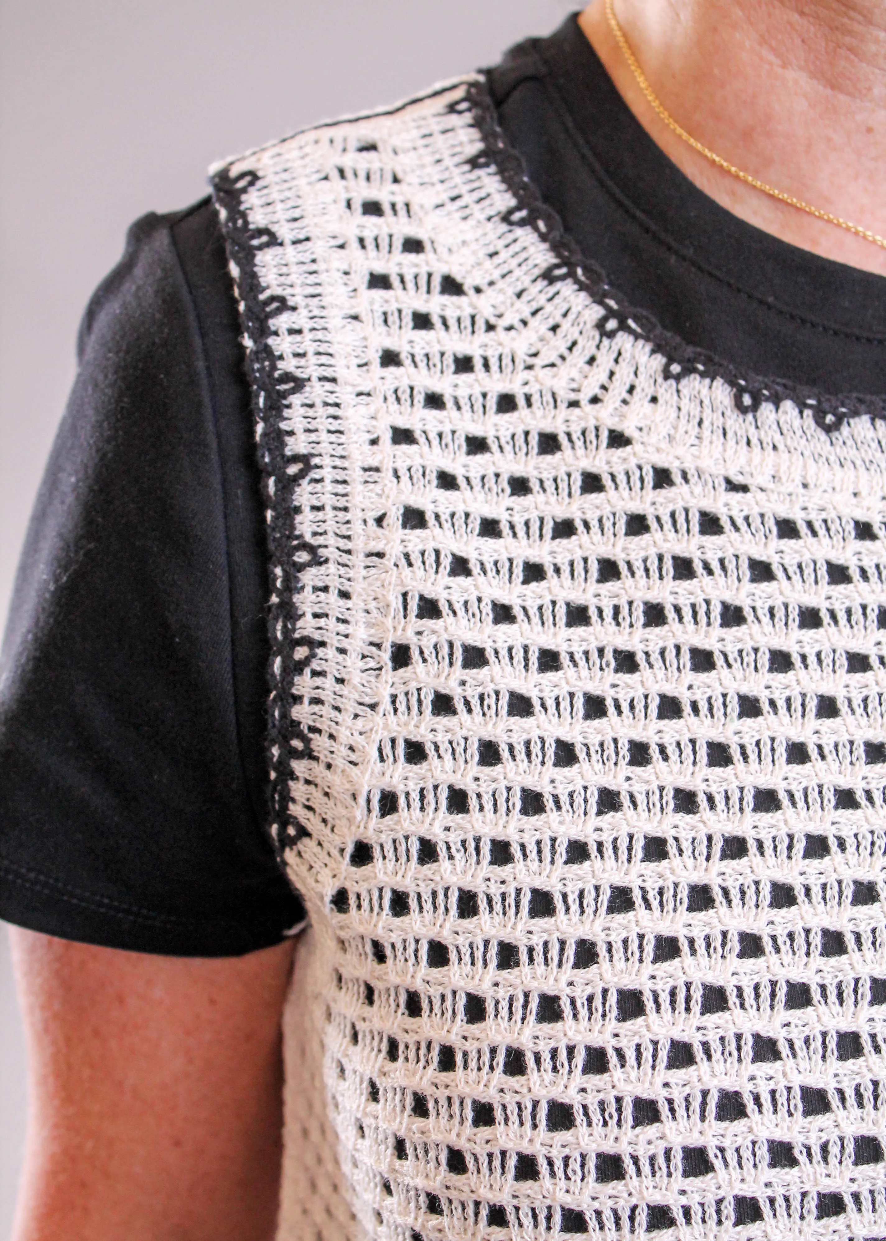 Charlie B Sleeveless Crochet Flower Top