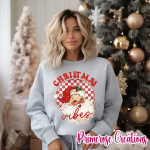 Christmas Vibes Red Santa Sweatshirt