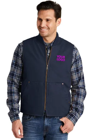 CornerStone Washed Duck Cloth Vest, Navy