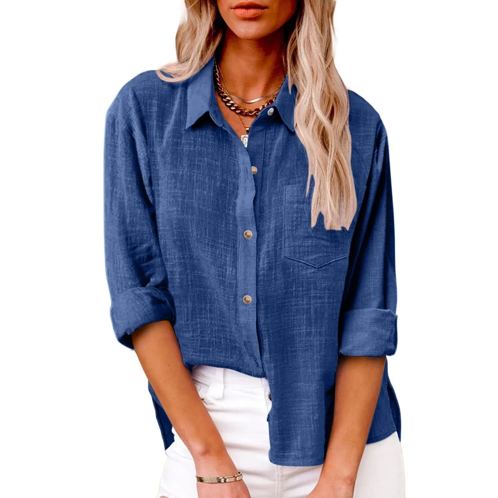 Cotton Linen Women Clothing Comfortable Long Sleeve New Shirts for Women