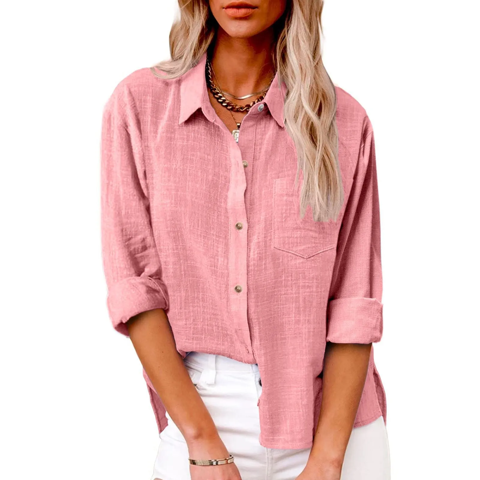 Cotton Linen Women Clothing Comfortable Long Sleeve New Shirts for Women