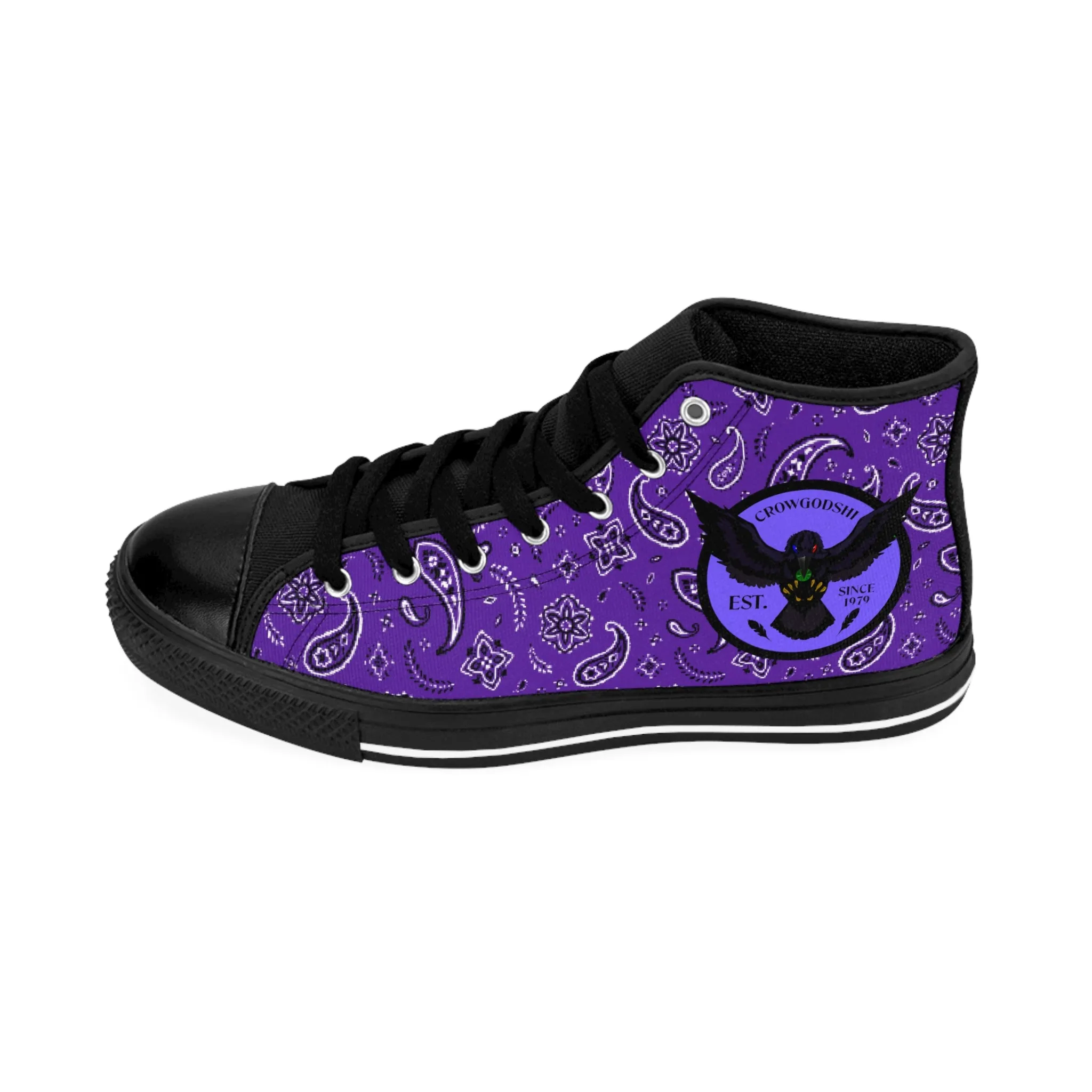 Crowgodshi Men's Purple Colors High-Tops