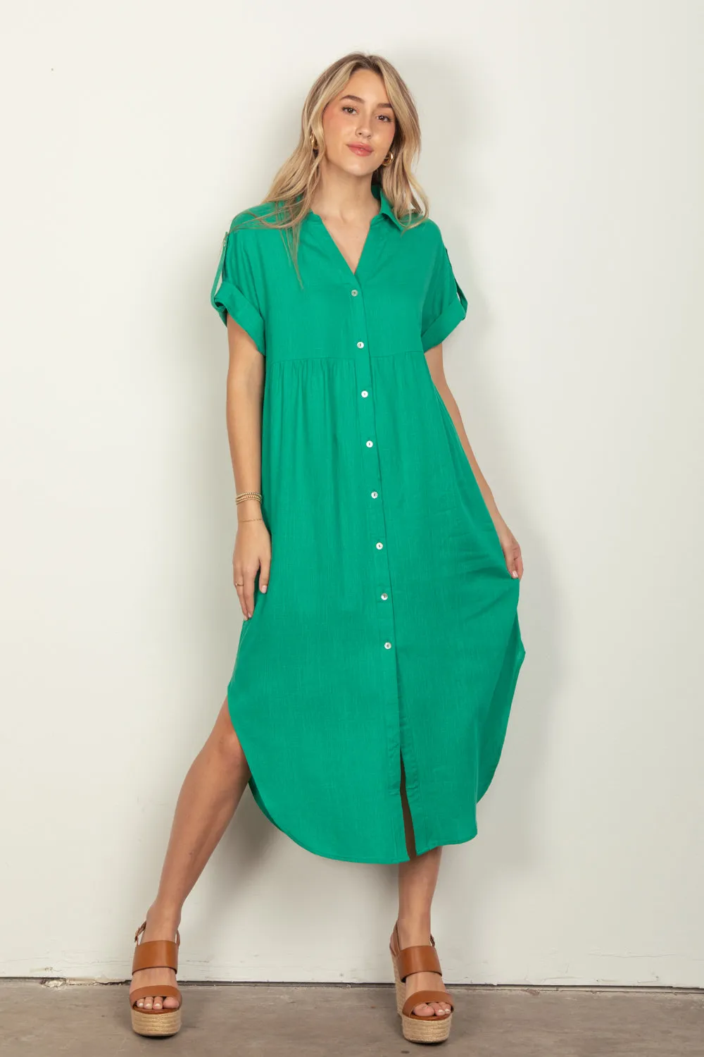 Curvy Oversized Linen Dress (2 Colors)