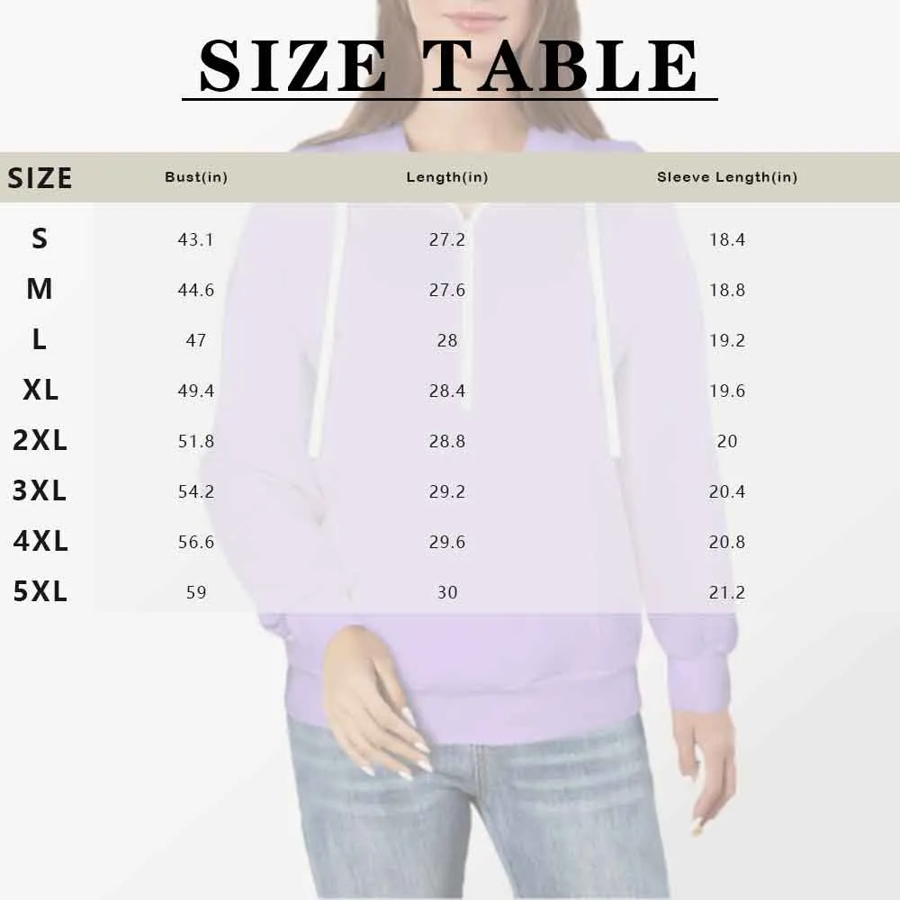 Custom Photo Flowers Women's Lapel Half Zip Pullover Drawstring Sweatshirts Fashion Outfits