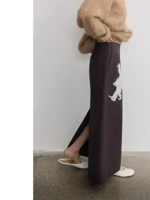 Elegant Vertical A-line Skirt