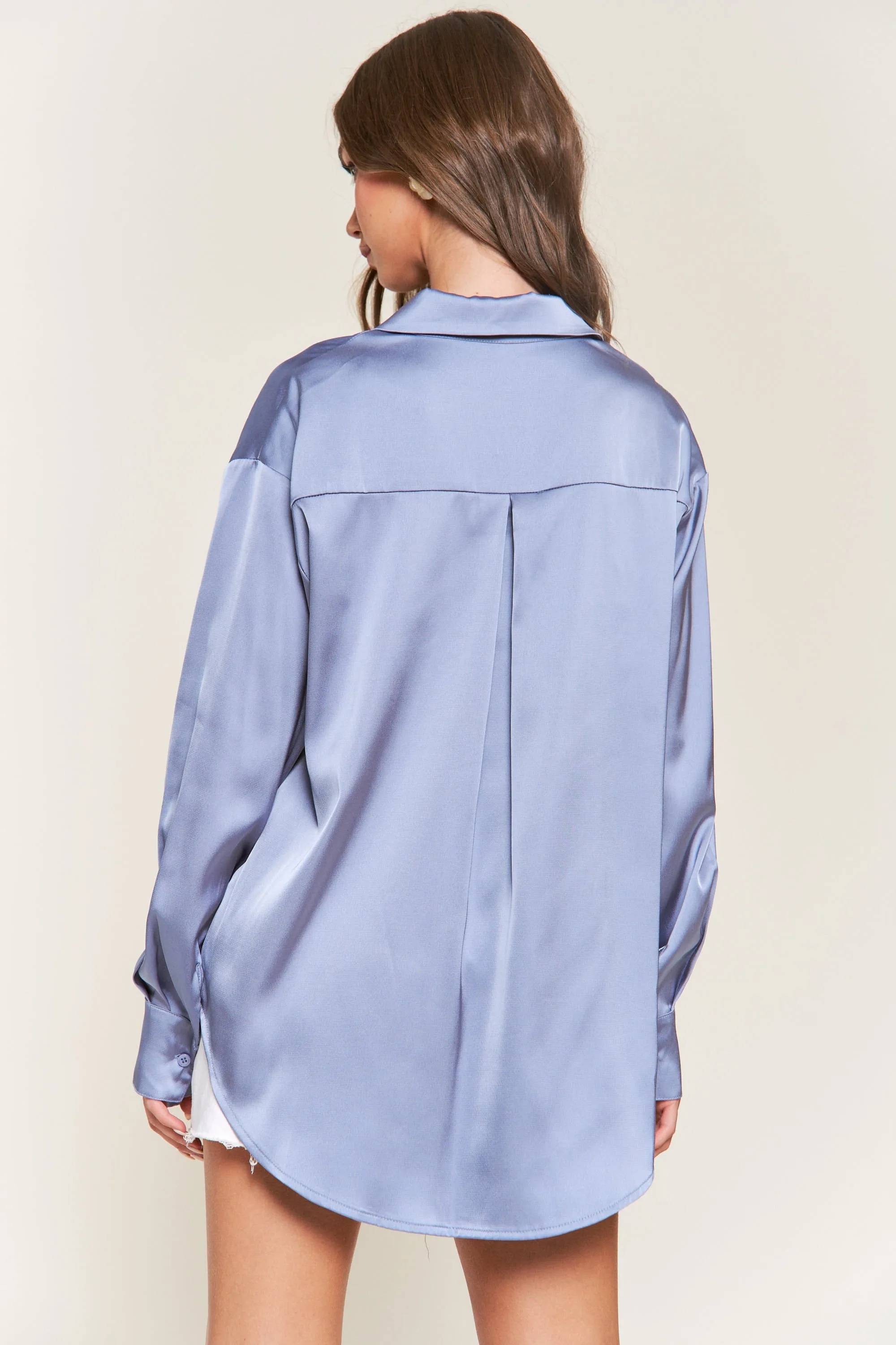 ELEMENT BLUE COLLARED BLOUSE AND CROP TOP ST10019