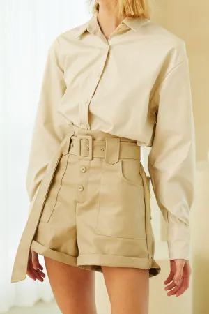 Eva Pleather Shirt