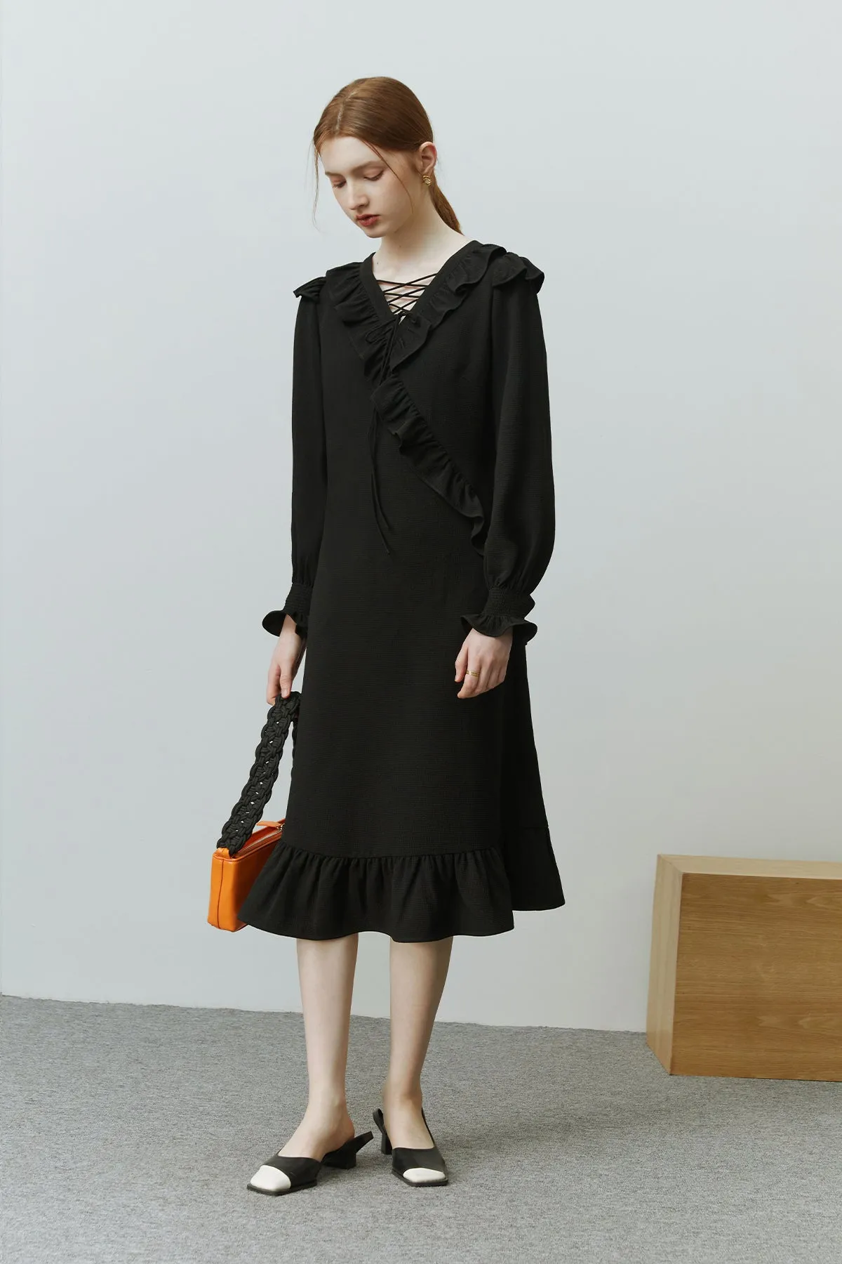 Fansilanen | Mirabelle Ruffle Black Dress