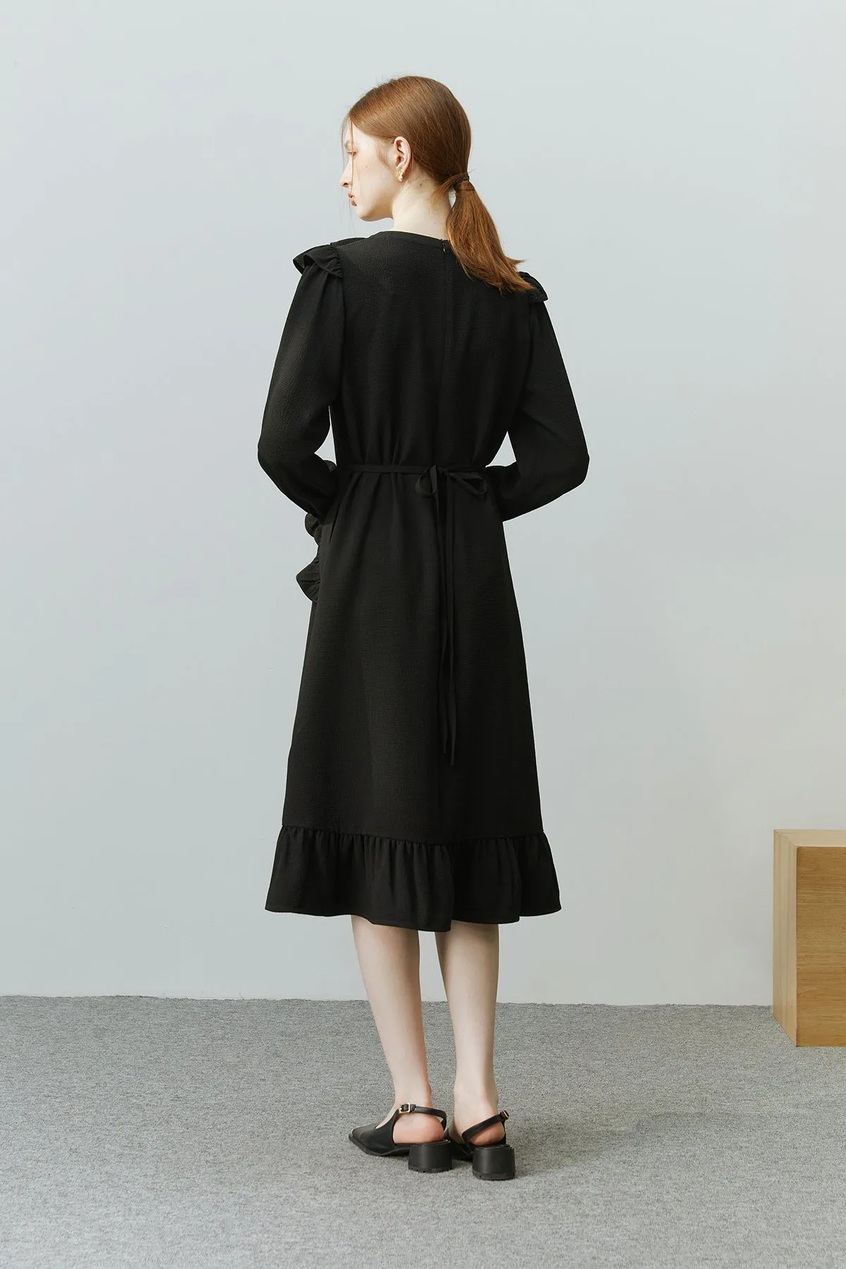 Fansilanen | Mirabelle Ruffle Black Dress