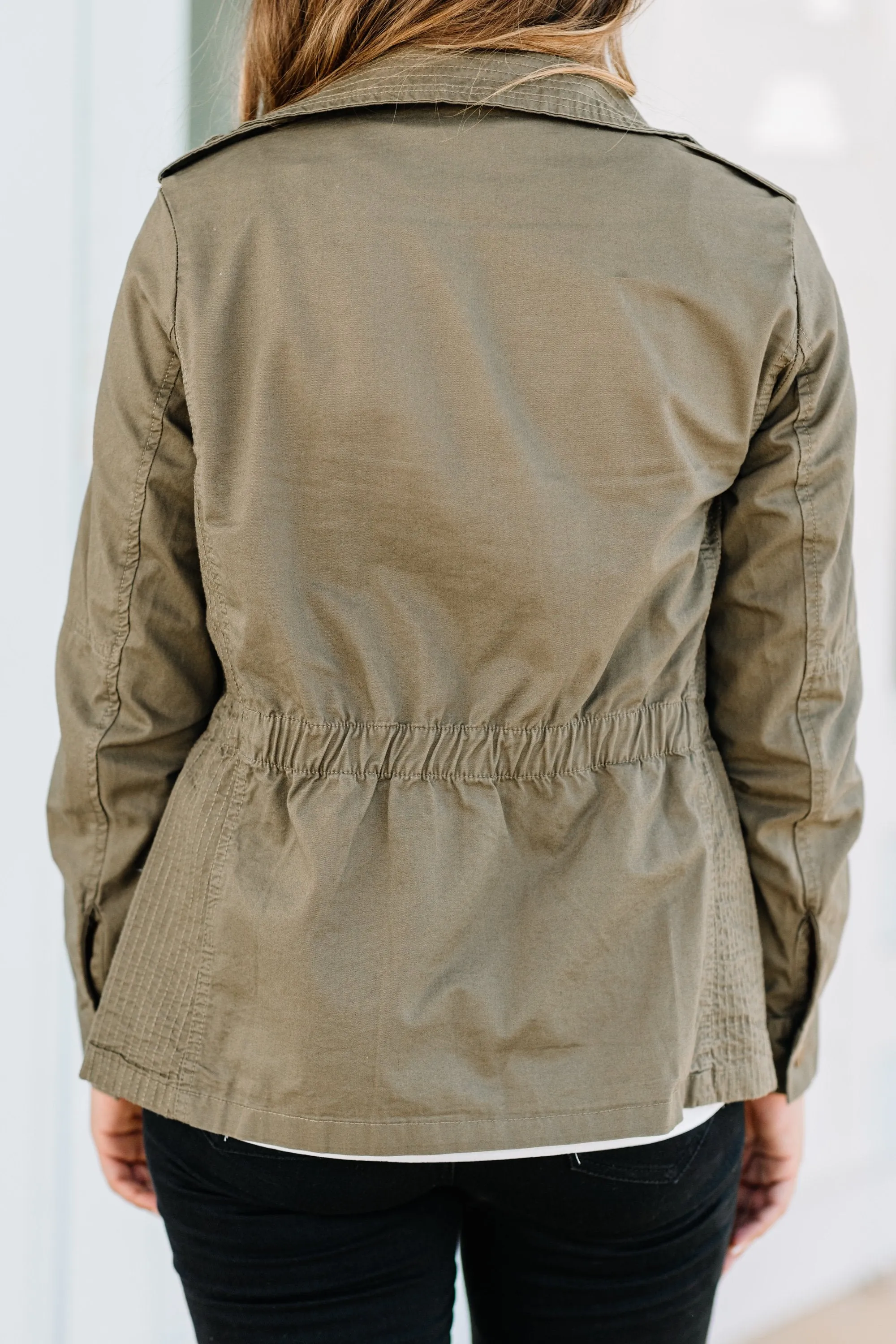 Fight For Love Olive Green Utility Jacket