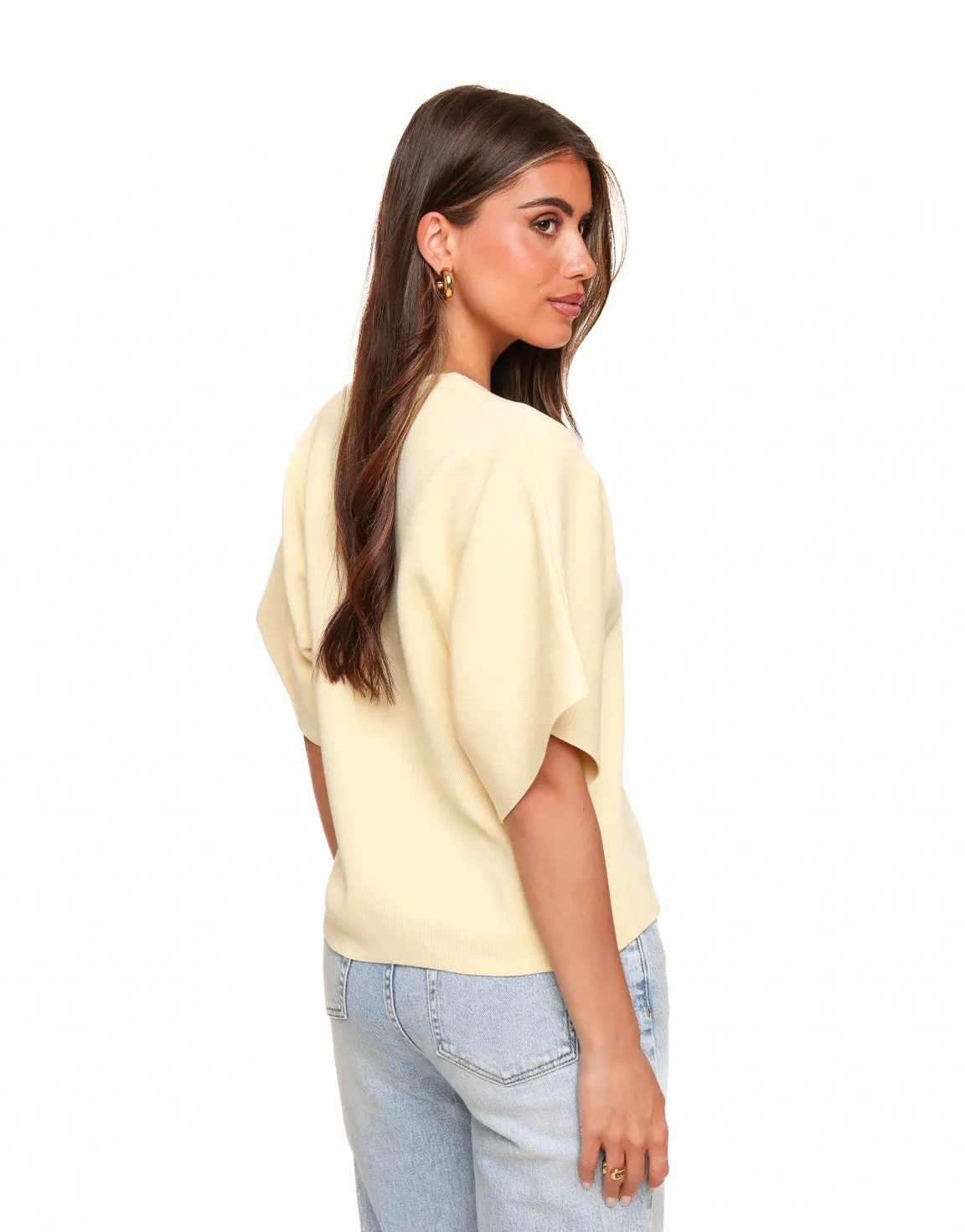 Gele Gebreide SS - Vest