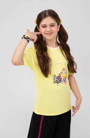 Girls Boxy Short Sleeve Crewneck-GKT713325