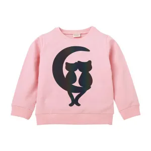 Girls Cute Cartoon Cat Sequin Long Sleeve Tops Wholesale