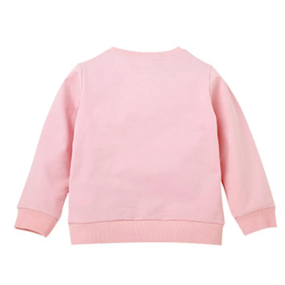 Girls Cute Cartoon Cat Sequin Long Sleeve Tops Wholesale