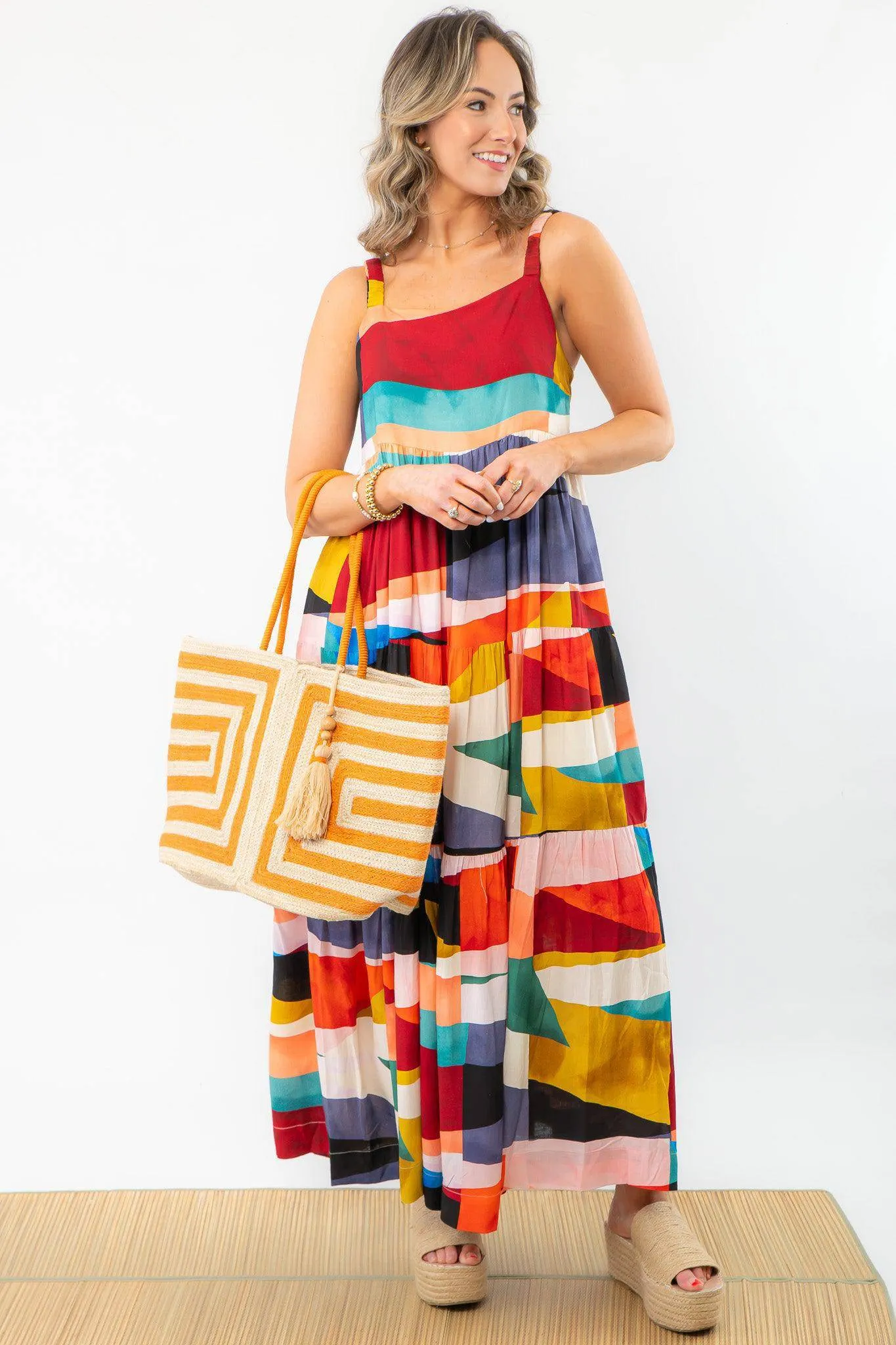 Girls' Trip Color Block Maxi Dress