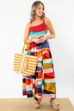 Girls' Trip Color Block Maxi Dress