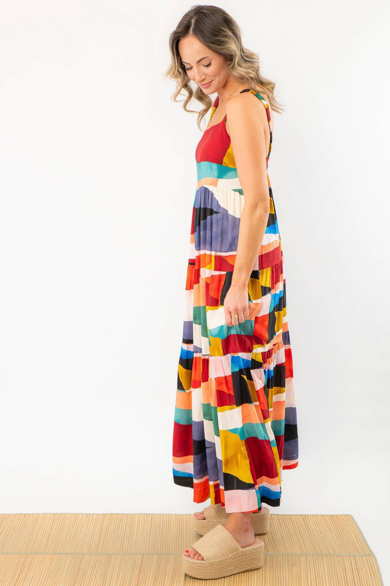 Girls' Trip Color Block Maxi Dress