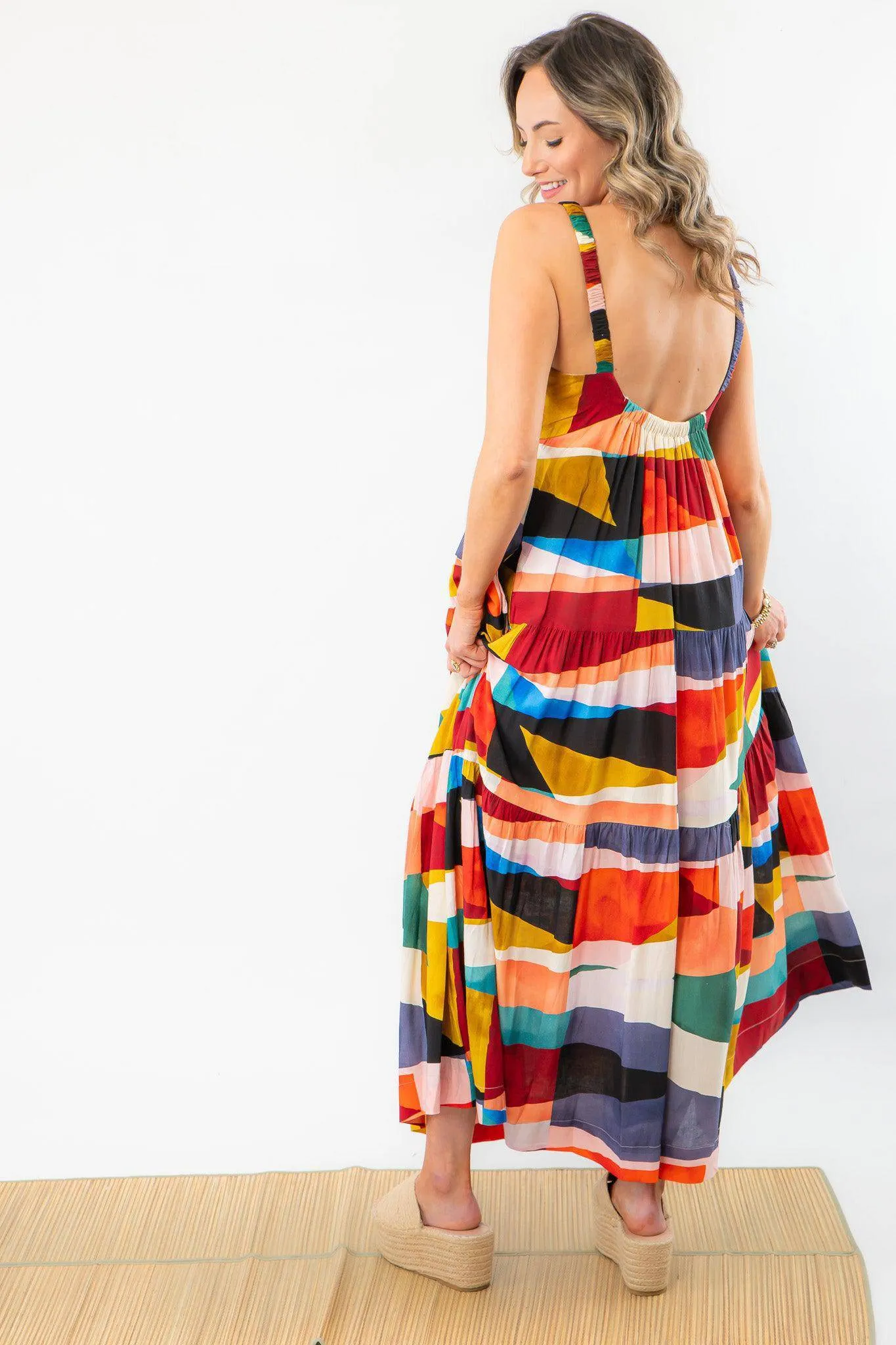 Girls' Trip Color Block Maxi Dress