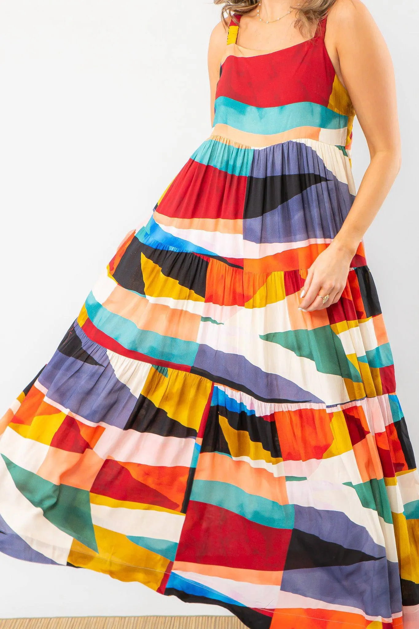 Girls' Trip Color Block Maxi Dress