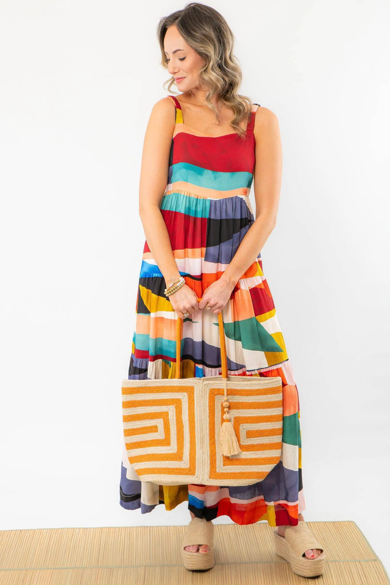 Girls' Trip Color Block Maxi Dress