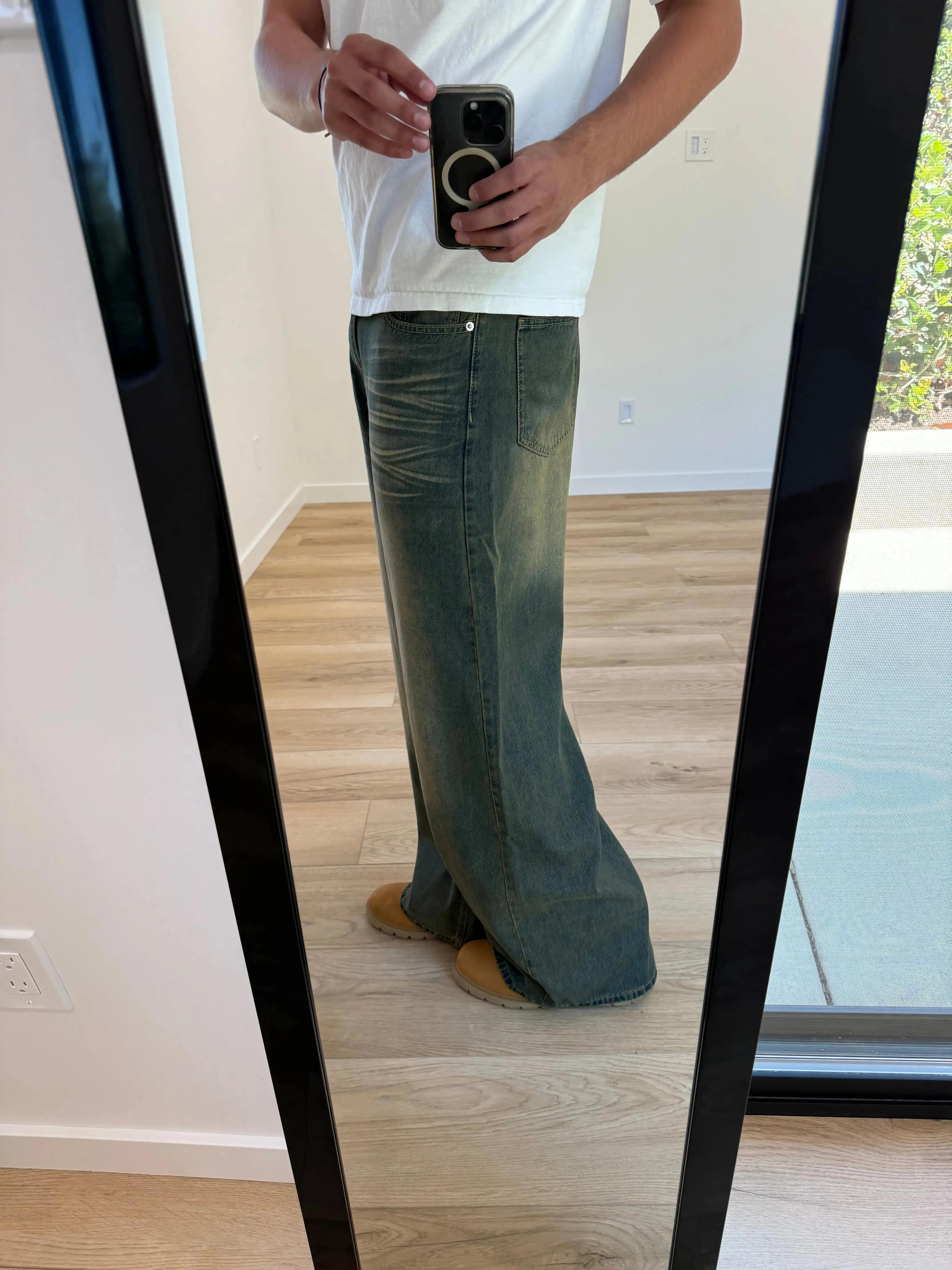 Green Desert Wash Baggy Jeans