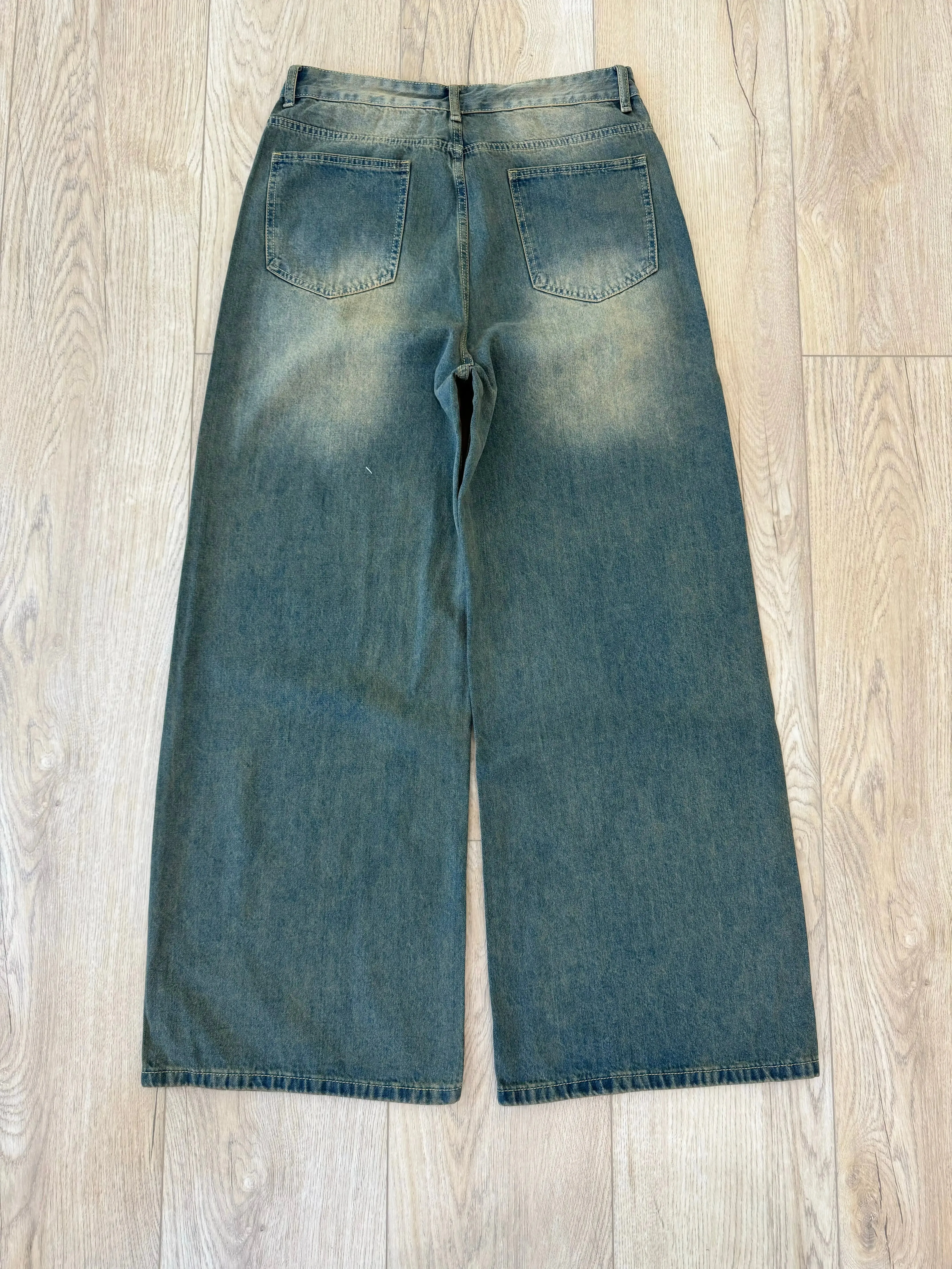 Green Desert Wash Baggy Jeans